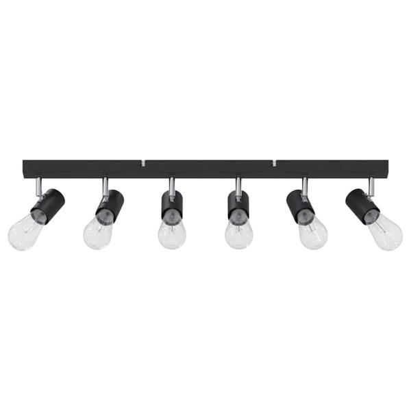 Deckenstrahler 6-Wege verstellbar Schwarz E27