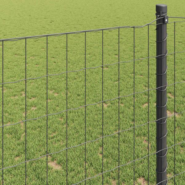 Grauer Euro-Zaun 1,2 x 10 m Stahl