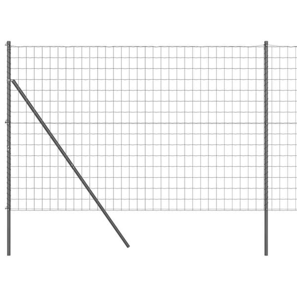 Euro-Zaun Grau 1,6x10 m Stahl