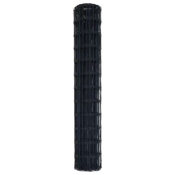 Eurozaun Grau 1,2 x 25 m PVC-beschichtetes Eisen