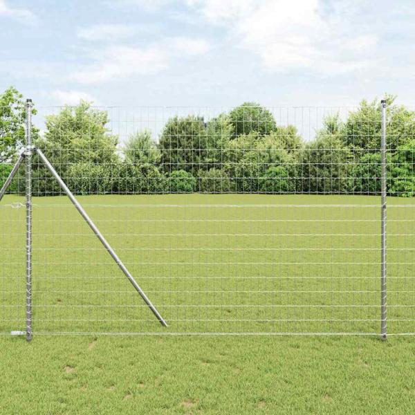 ARDEBO.de - Eurozaun 1,6x10 m Galvanisierter Stahl