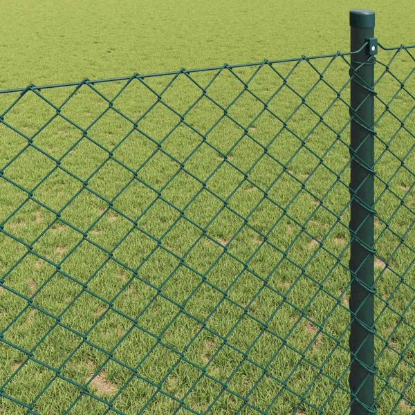 Maschendrahtzaun Grün 0.6x10 m Stahl