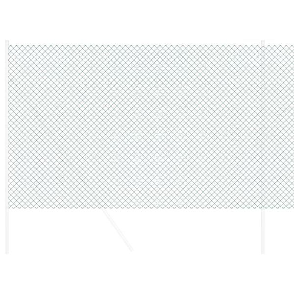 Maschendrahtzaun 10 x 1,5 m Stahl Grün