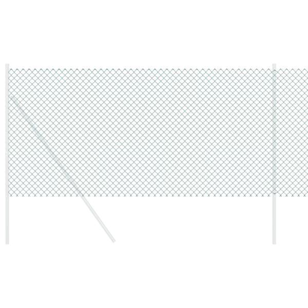 Maschendrahtzaun 25 x 0,6 m Stahl Grün