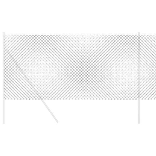 Maschendrahtzaun 25 x 1 m Stahl Grau