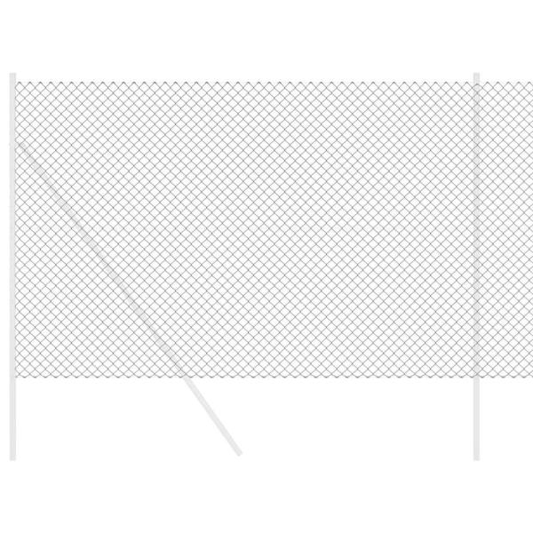 Kettenzaun Grau 1,6x25 m Stahl