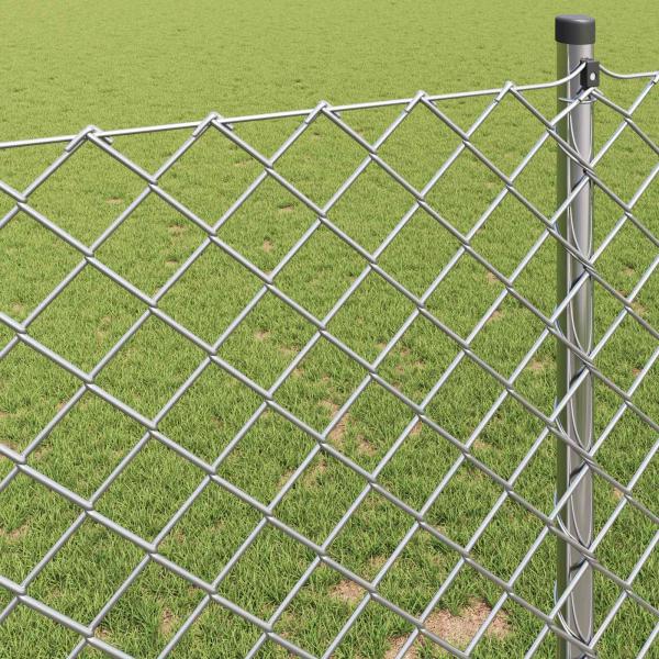 Maschendrahtzaun 10 x 0,4 m Verzinkter Stahl Silber