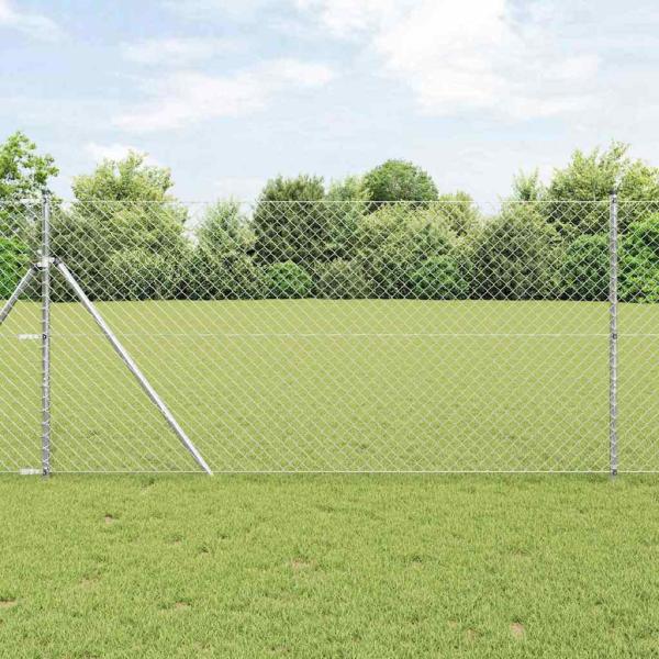 ARDEBO.de - Kettenzaun 1x10 m Feuerverzinkter Stahl