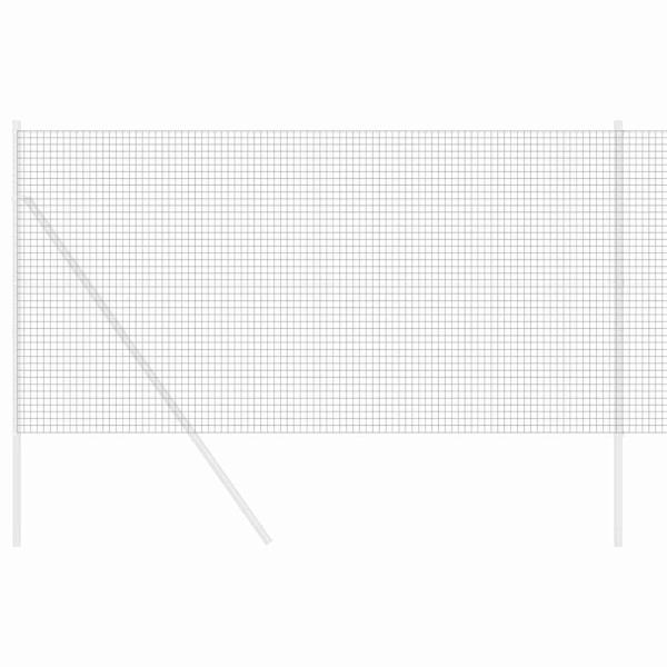 Geschweißter Drahtzaun Grau 1.2x25 m Stahl