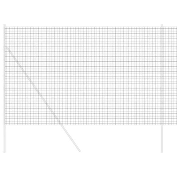 geschweißter Drahtzaun Grau 1,6x25 m Stahl