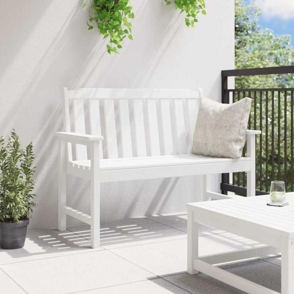 Gartenbank Weiß 120 cm HDPE