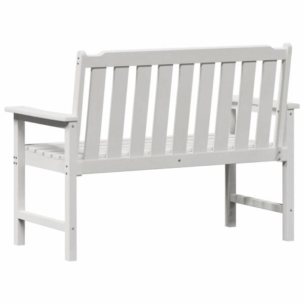 Gartenbank Weiß 120 cm HDPE
