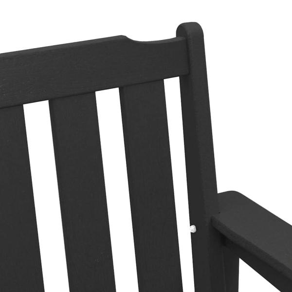 Gartenbank Schwarz 120 cm HDPE