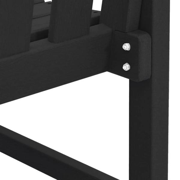 Gartenbank Schwarz 120 cm HDPE