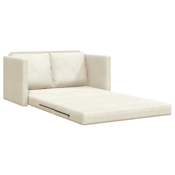 Loveseat 2-Sitzer Creme Stoff, Holz 2-Sitzer Platz für mehrere