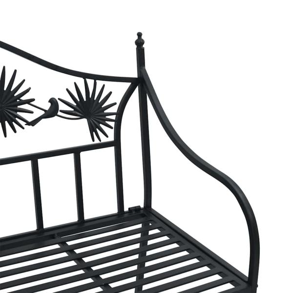 Vintage Metallbank Schwarz Pulverbeschichteter Stahl Standard