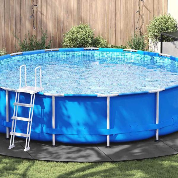 ARDEBO.de - Runde Poolabdeckung Hellgrau Polyethylen Ø 610 cm