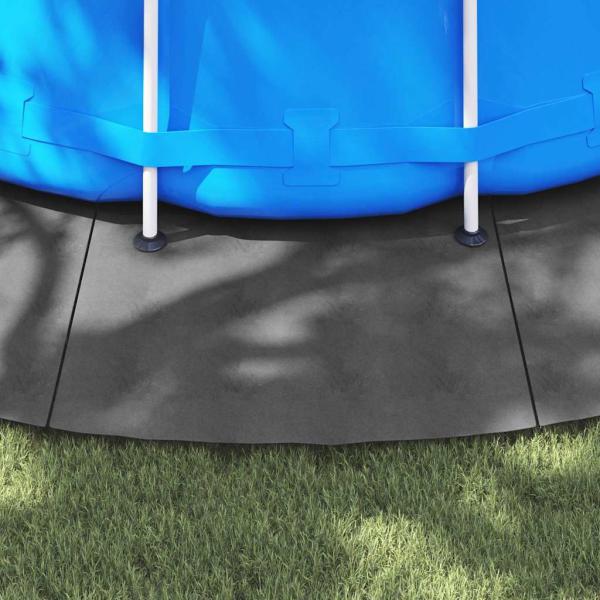 Runde Poolabdeckung Hellgrau Polyethylen Ø 610 cm