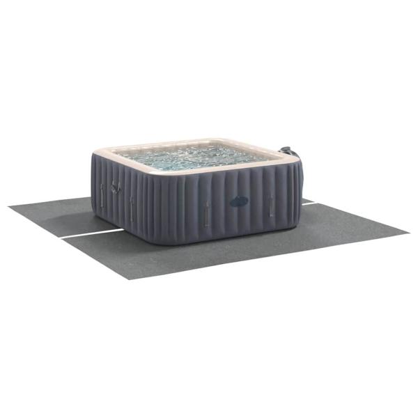 Quadratische Poolabdeckung Hellgrau Polyester 274 x 274 cm