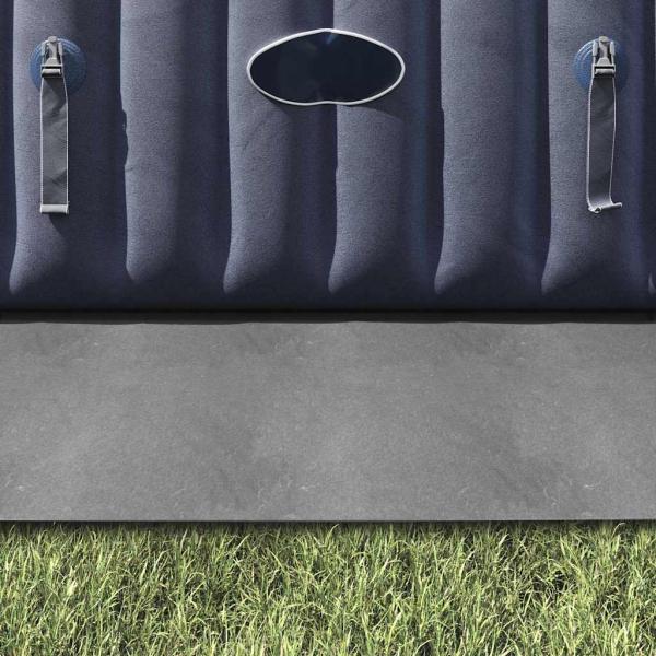 Quadratische Poolabdeckung Hellgrau Polyester 274 x 274 cm