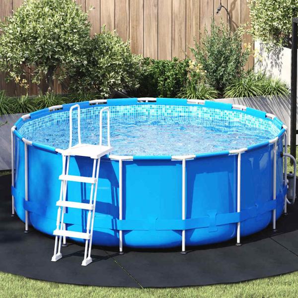 ARDEBO.de - Runde Poolabdeckung Schwarz Polyethylen Ø 306 cm
