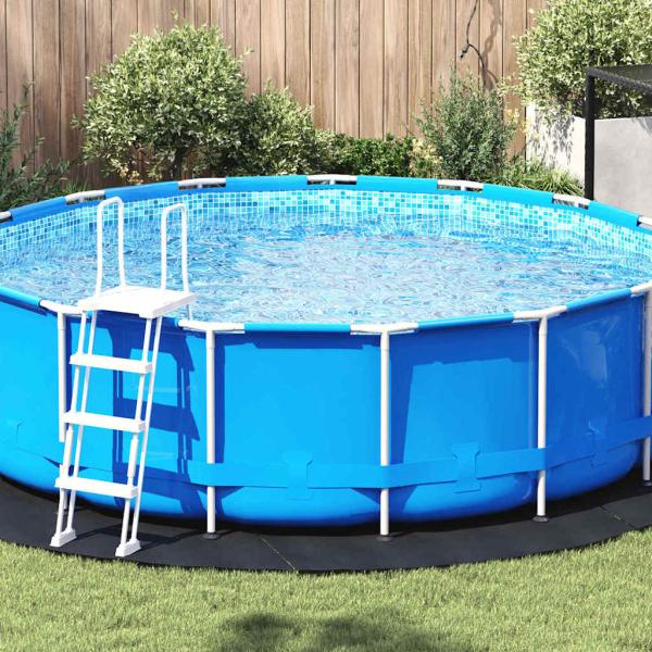 ARDEBO.de - Runde Poolabdeckung Schwarz Kunststoff Ø 366 cm