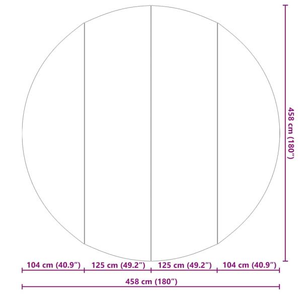 Runde Poolabdeckung Schwarz Kunststoff Ø 458 cm Poolabdeckung