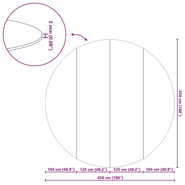 Runde Poolabdeckung Schwarz Kunststoff Ø 458 cm Poolabdeckung