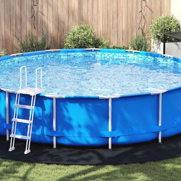 ARDEBO.de - Runde Poolabdeckung Schwarz Kunststoff Ø 610 cm Wasserdicht