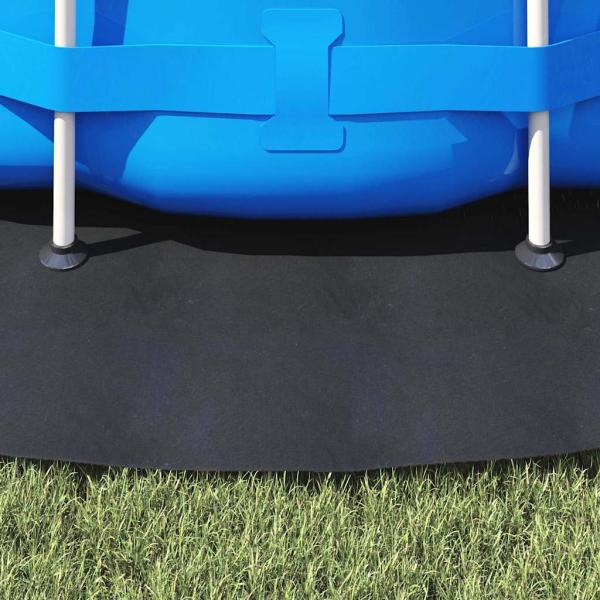 Runde Poolabdeckung Schwarz Kunststoff Ø 366 cm Wasserdicht