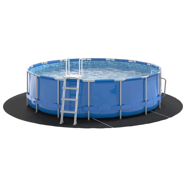 Runde Poolabdeckung Schwarz Polyethylen Ø 396 cm Langlebig