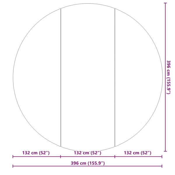 Runde Poolabdeckung Schwarz Polyethylen Ø 396 cm Langlebig