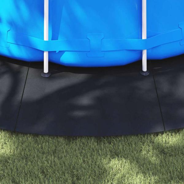 Runde Poolabdeckung Schwarz Kunststoff Ø 610 cm Poolabdeckung