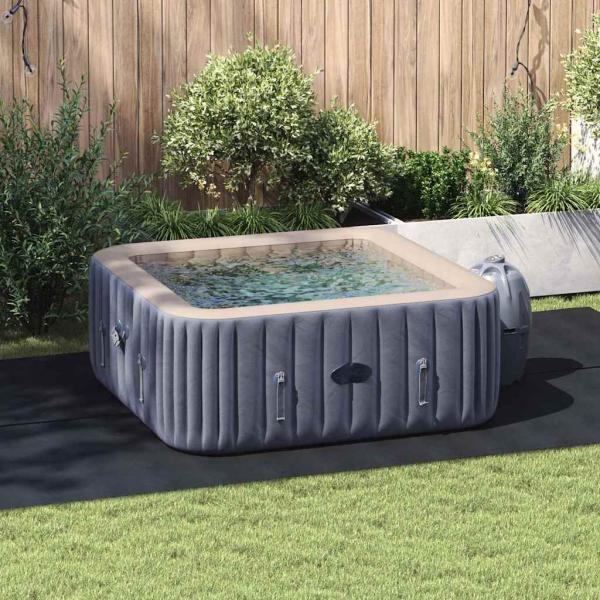 ARDEBO.de - Rechteckige Poolabdeckung Schwarz Kunststoff 420 x 220 cm