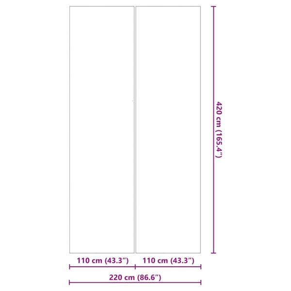 Rechteckige Poolabdeckung Schwarz Kunststoff 420 x 220 cm
