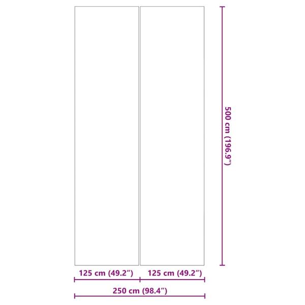 Rechteckige Poolabdeckung Schwarz Polyethylen 500 x 250 cm