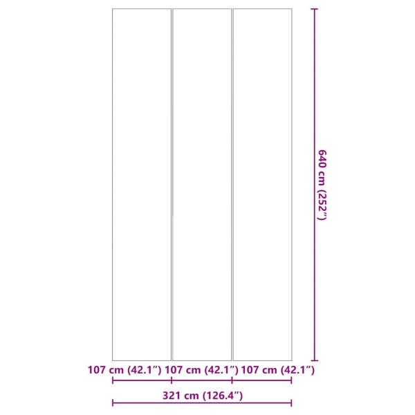 Rechteckige Poolabdeckung Schwarz Polyethylen 640 x 321 cm
