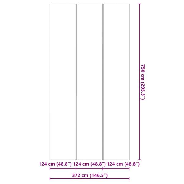 Rechteckige Poolabdeckung Schwarz PVC 750 x 372 cm Wasserdicht