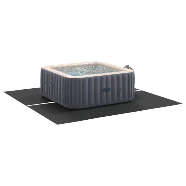 Quadratische Poolabdeckung Schwarz Polyester 274 x 274 cm