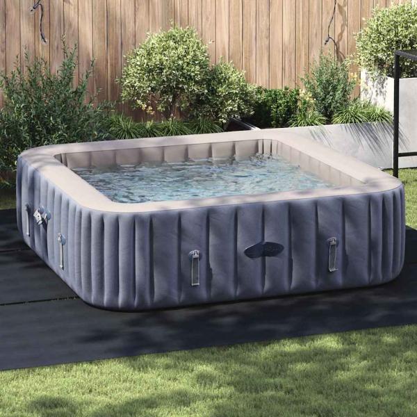 ARDEBO.de - quadratische Poolabdeckung Schwarz Kunststoff 396 x 396 cm