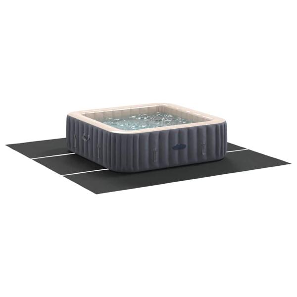 quadratische Poolabdeckung Schwarz Kunststoff 396 x 396 cm