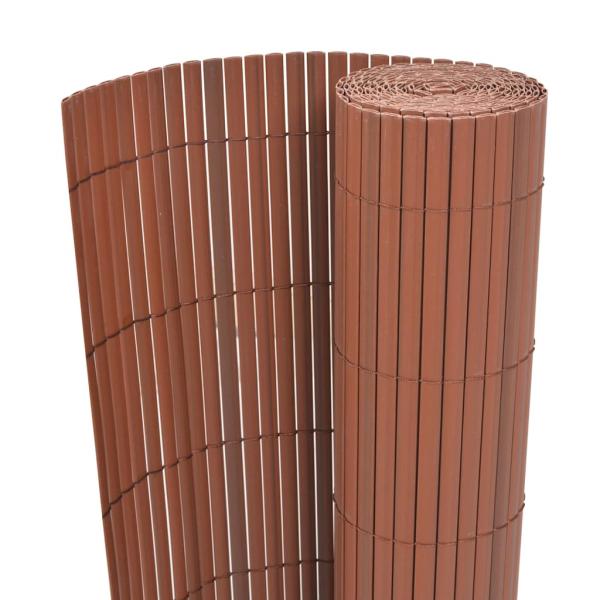 ARDEBO.de - Gartenzaun doppelseitig Braun 1.5x3 m PVC