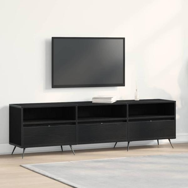 ARDEBO.de - TV-Schrank Schwarz 150x30x44,5 cm Holzwerkstoff