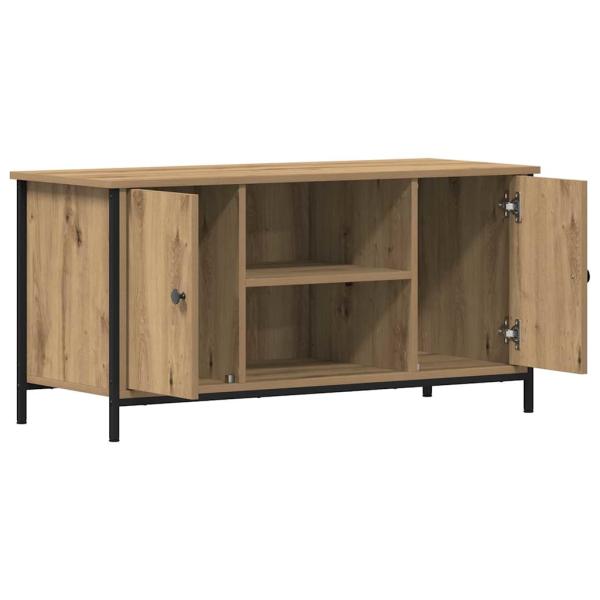 TV-Schrank Artisan Eiche 100x40x50 cm Holzwerkstoff und Stahl