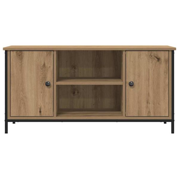 TV-Schrank Artisan Eiche 100x40x50 cm Holzwerkstoff und Stahl