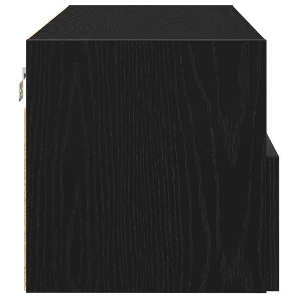 TV-Wandschrank Schwarz Eiche 100x30x30 cm Holzwerkstoff