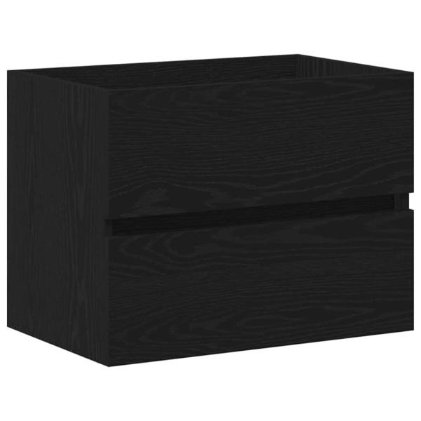 Waschbeckenunterschrank Schwarz Eiche 60x38,5x45 cm Holzwerkstoff