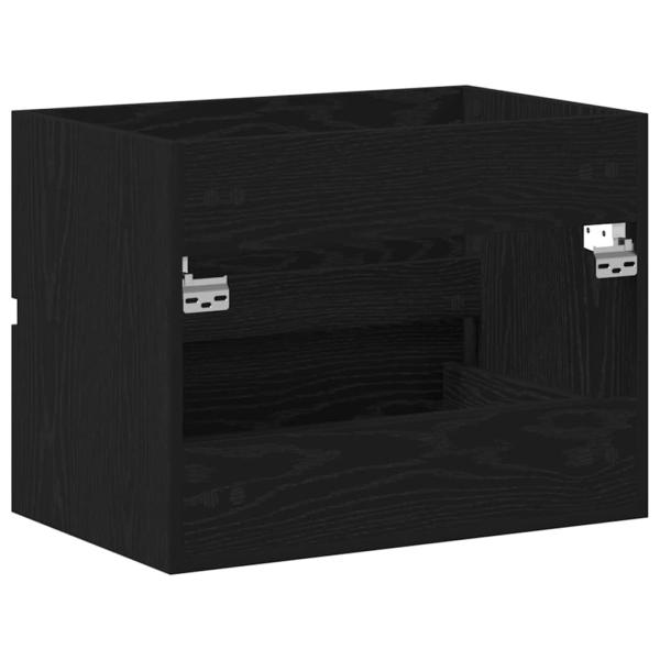 Waschbeckenunterschrank Schwarz Eiche 60x38,5x45 cm Holzwerkstoff