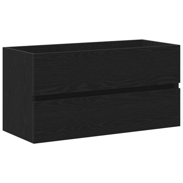 Waschbecken Schrank Schwarze Eiche 90x38,5x45 cm Holzwerkstoff