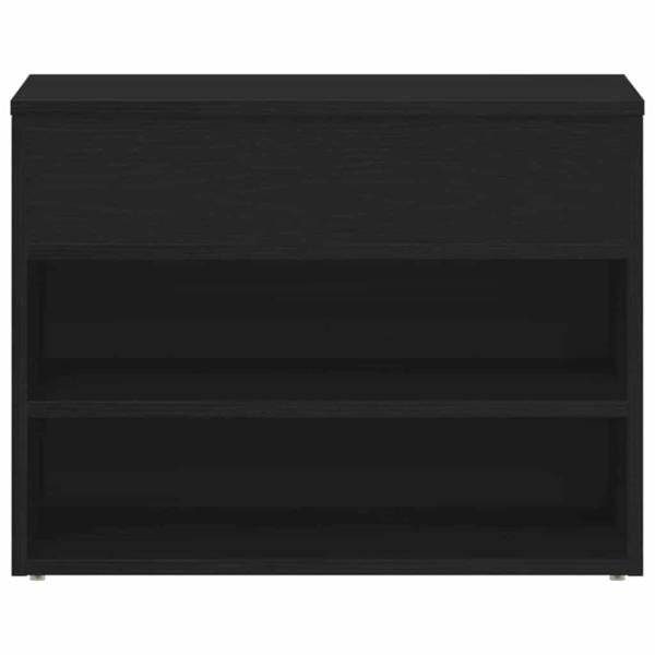 Flurbank Schwarz Eiche 60x30x45 cm Holzwerkstoff